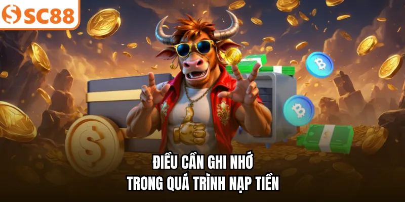 Điều cần ghi nhớ trong quá trình nạp tiền